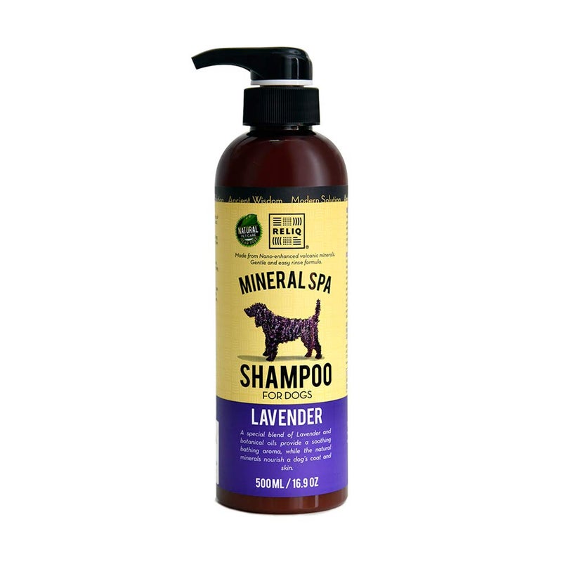 RELIQ Natural Mineral SPA Shampoo Lavender for Dog/Puppy. No soap no Oatmeal Formula. Tear Free and Long Lasting Odor Control. Super Soft and Shiny Coat After wash. - Image 1